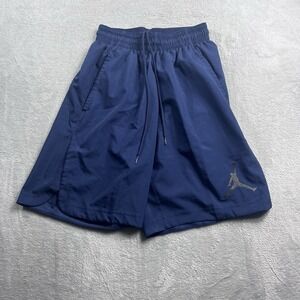 Vtg Y2K Air Jordan Dazzle Basketball Shorts Mens Medium Navy Blue Shiny Silky